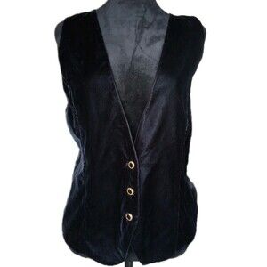 Christie & Jill Women's  Black Velvet Vest, Vtg